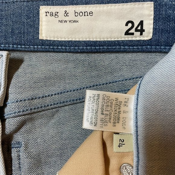Rag & Bone High Waist Skinny Jeans Double Blues, 24, Barely Worn - Picture 4 of 5